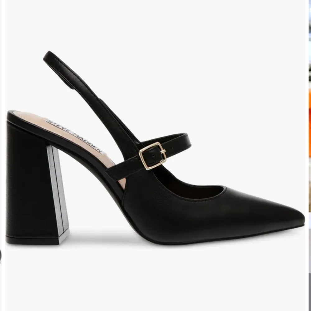 Steve Madden Meaghan black sling backs